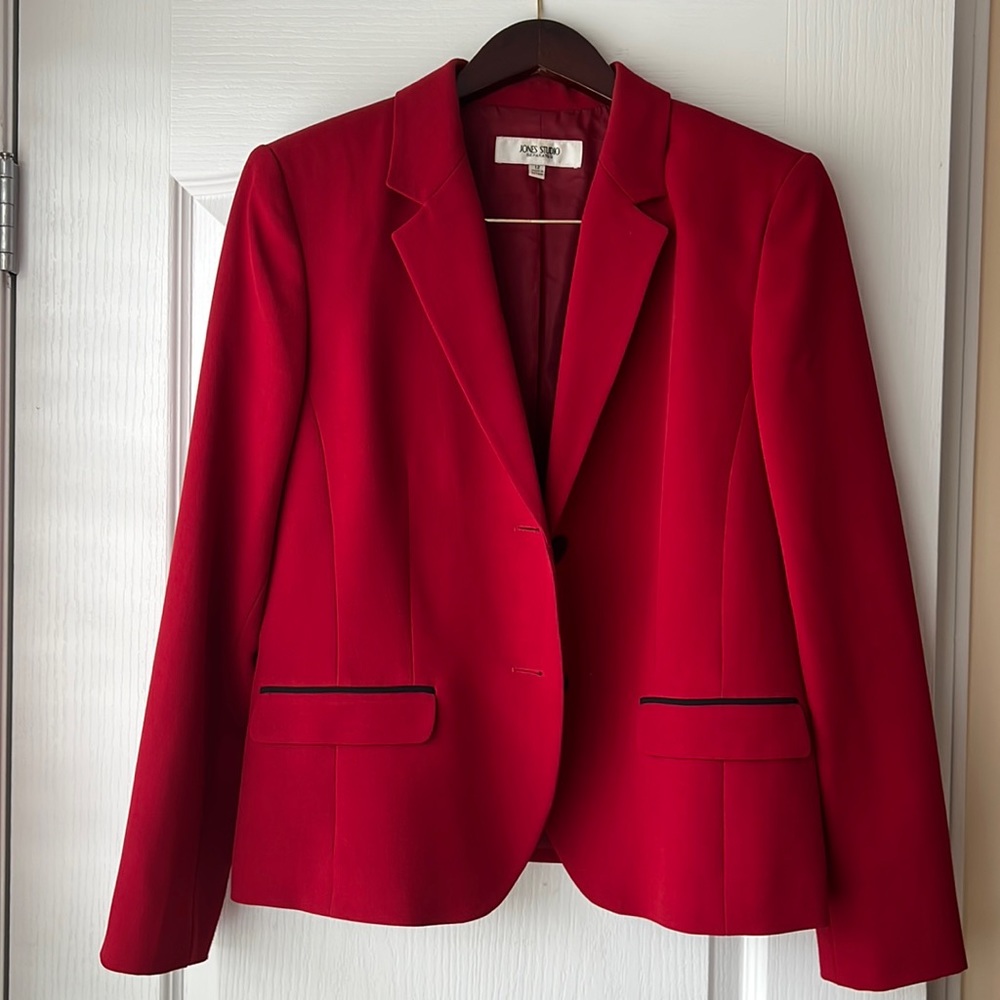 Women’s Blazer, Jones Studio Separates, Red, size 12